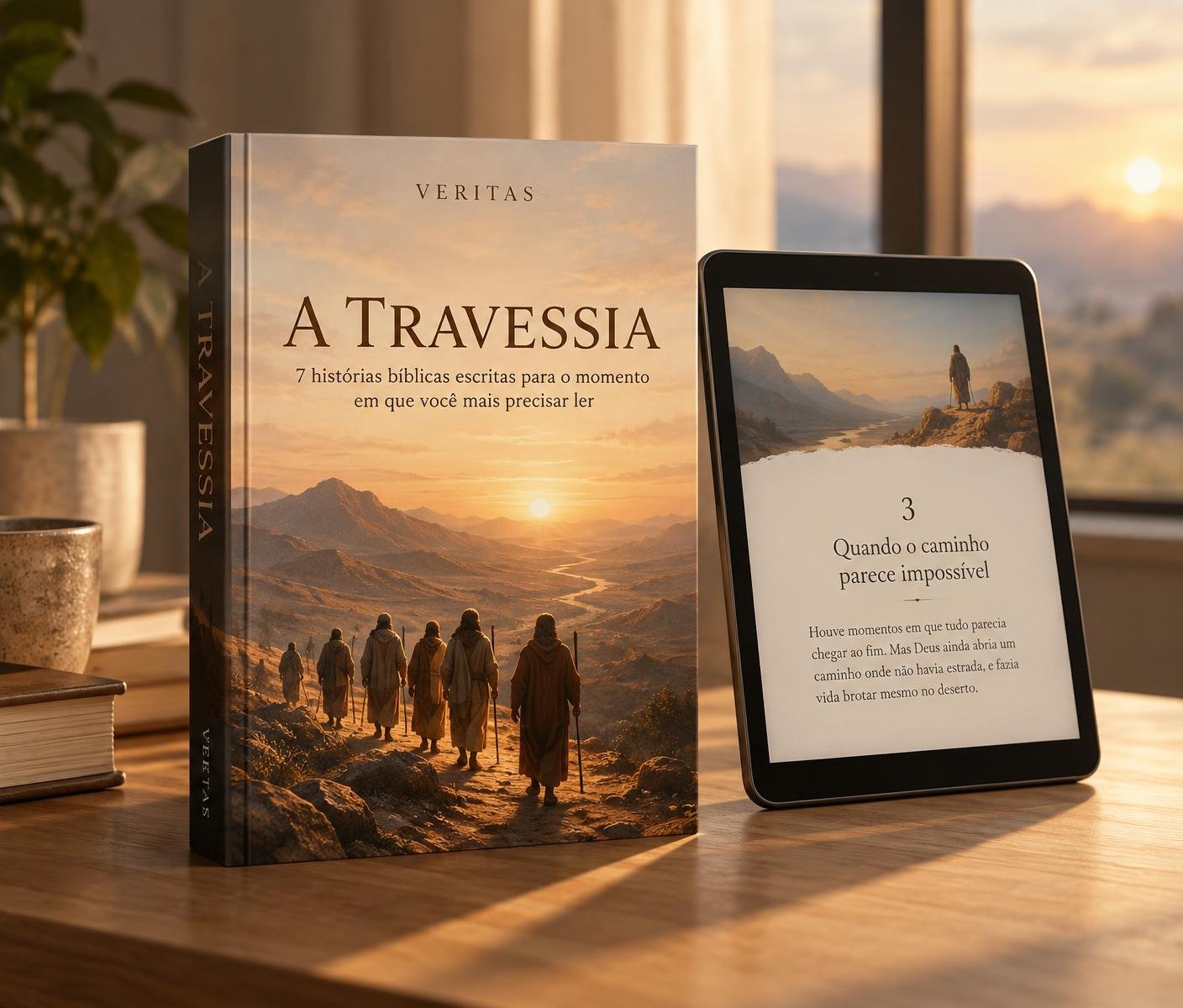 Livro e edição digital de A Travessia ao amanhecer